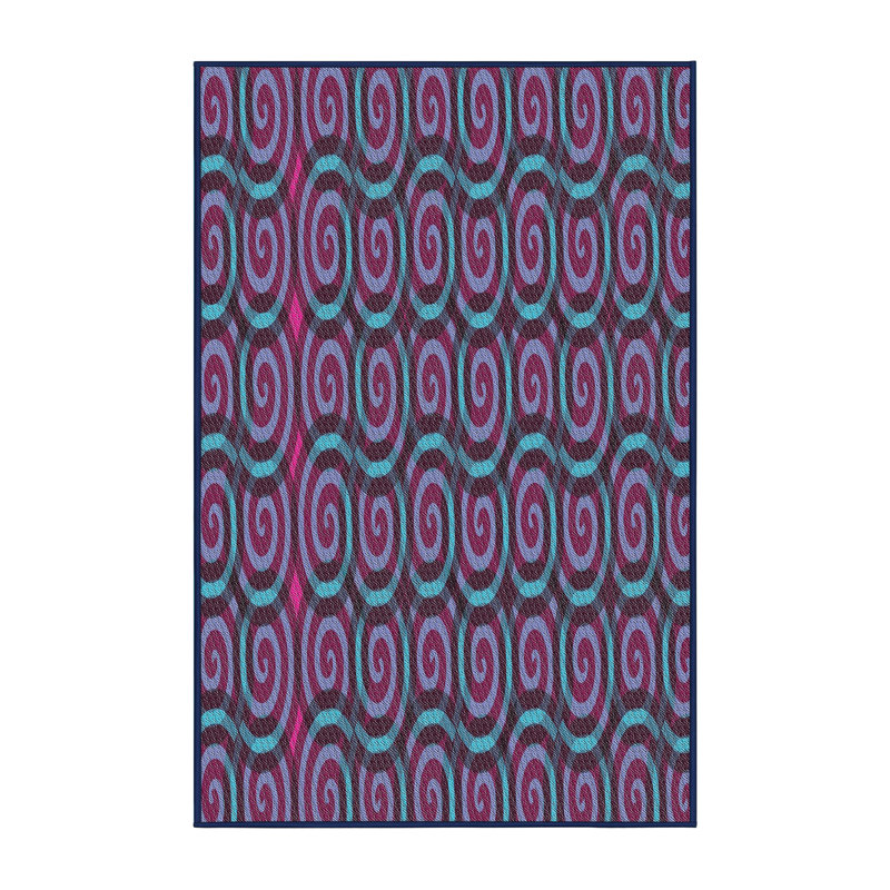 Tapis de zone mauve à motifs, Rectangle 5 pi x 7 pi