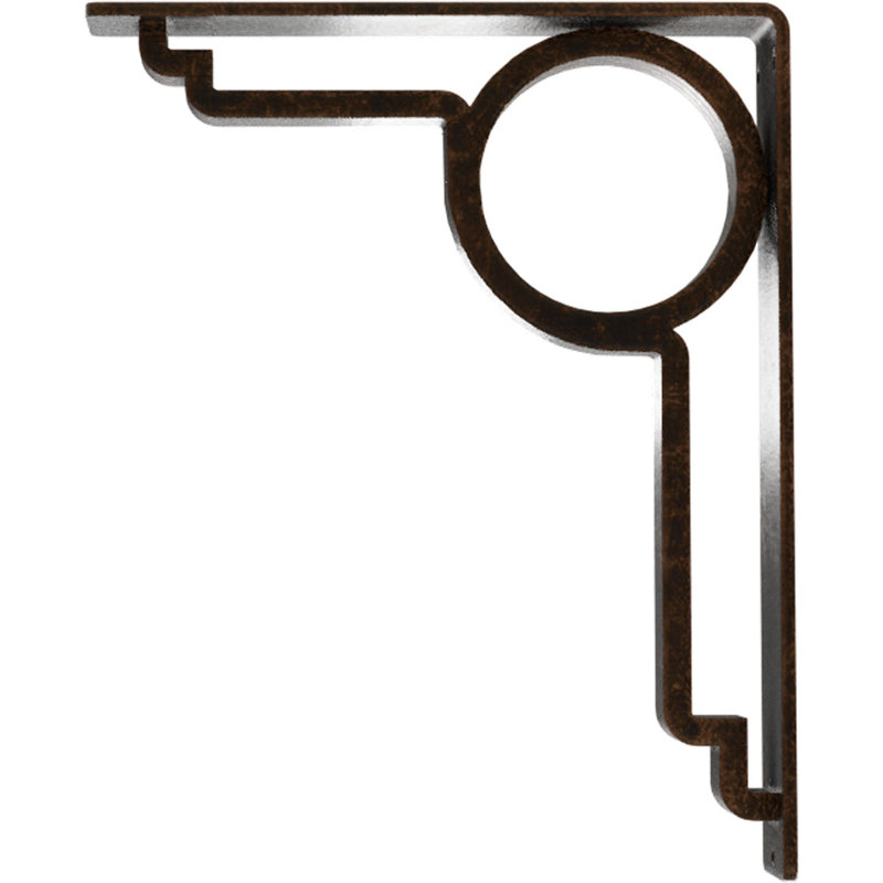 Support en fer forgé Maria, Bronze vieilli, H 12 po x l 2 po x P 10 po