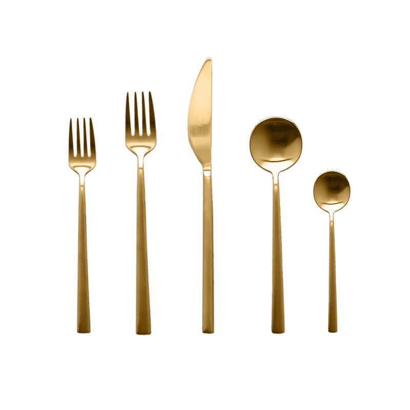 MEPRA MOVIDA Stainless Steel Flatware Set, Ice Gold