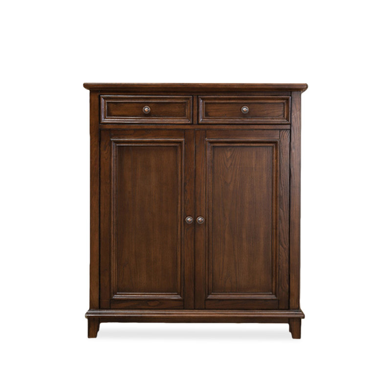 Walnut Solid Wood Shoe Storage Bench, 41.34" H x 31.5" W x 15.75" D