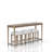 Frosted Glass Console Table With 3 Stools