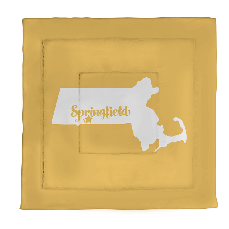 Modern & Contemporary Polyester Percale Comforter, King Comforter, Yellow