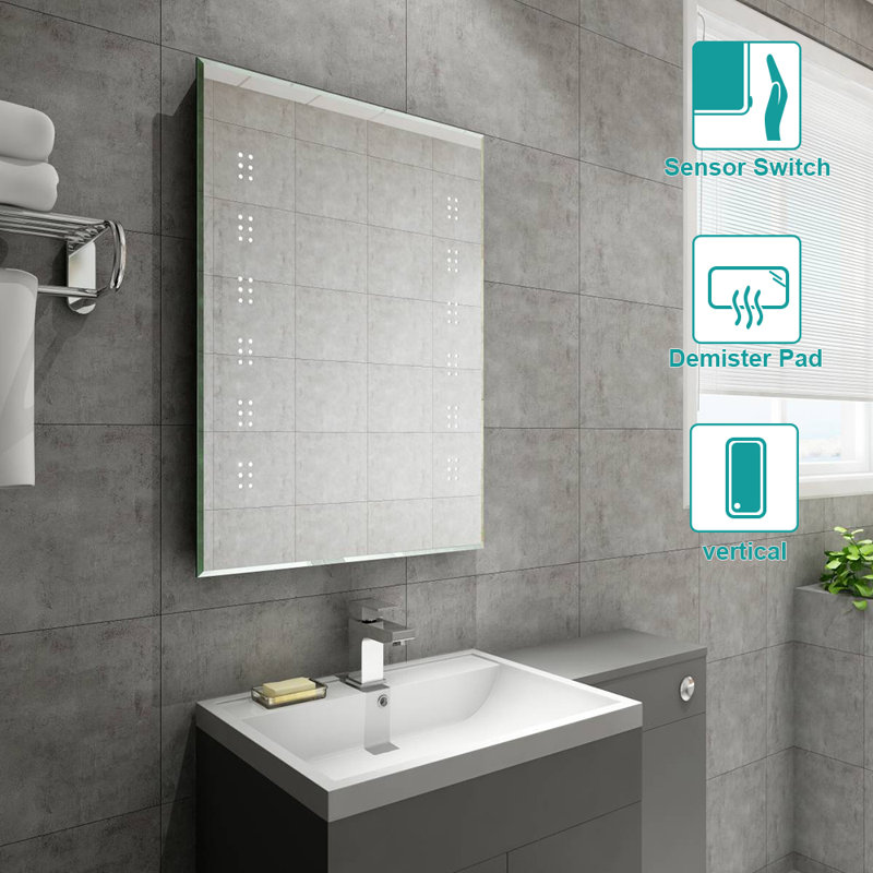 Masvingo Metal Flat Wall Mirror, 80'' x 60''