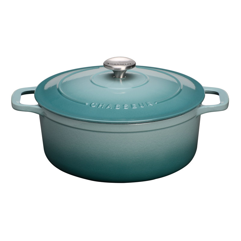 French Home Non-Stick Oval Dutch Oven, Quartz Blue, 2.6 qt
