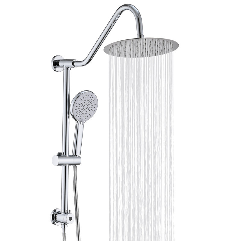 Rain Dual Shower Head 1.8 GPM GPM with Aerating, Polished Chrome