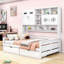 Lit de jour en bois avec armoire et tablette Wellsville-1699066336-1699066343