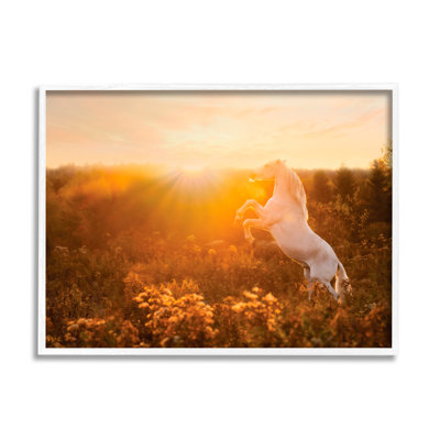Ba-332-Framed " Standing Horse In Rising Sun " by PHBurchett