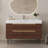 Lioren 35.4" Modern Sintered Stone Vanity With Soft-Close Drawers And Waterproof Wood-124006334