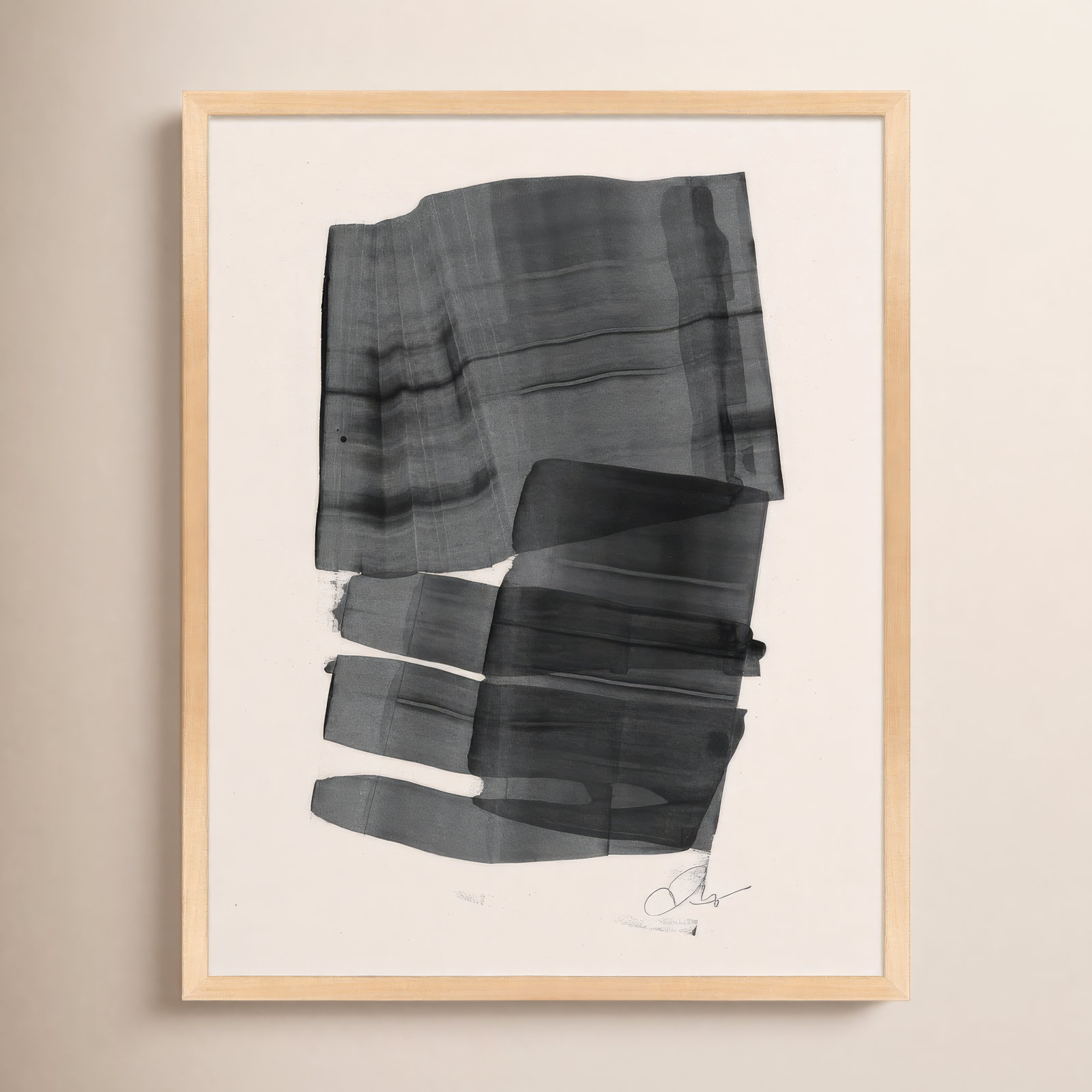 Brushstroke 5 by Jacques Pilon, Brown, 30" H x 24" W x 1.25" D