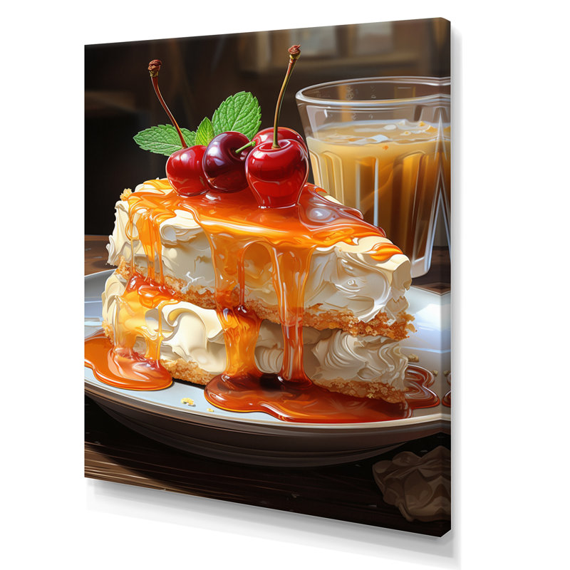 Husina, gâteau au fromage orange de luxe, H 40 po x l 30 po x P 1,5 po, Toile tendue