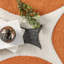 Tapis décoratif géométrique Southam pour le salon, la salle à manger, la cuisine et le vestibule, orange foncé / blanc-2102599627