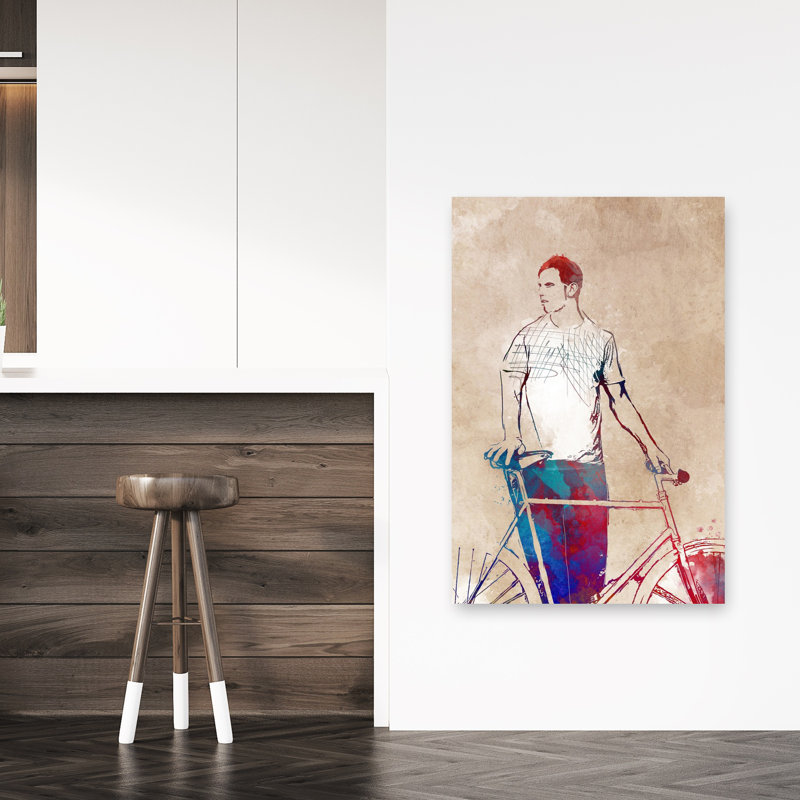 Art urbain abstrait, ville urbaine, 48" H x 32" W