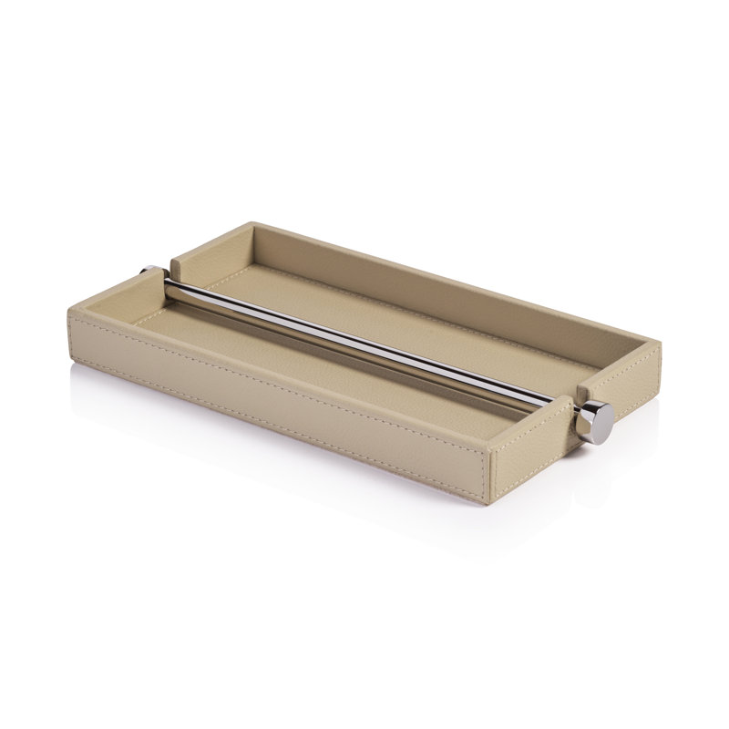 Porte-serviettes Ruvo, H 1,5 po x l 9 po x P 5,25 po, Beige/Argenté