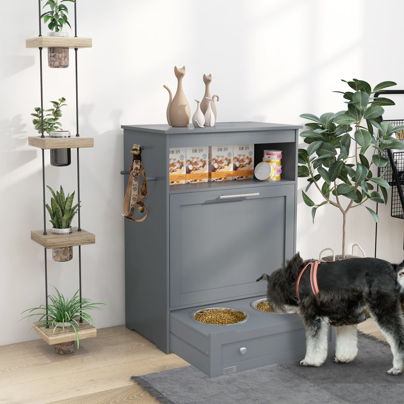 Mangeoire pour animaux gris