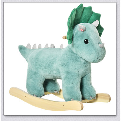 Triceratops à bascule en peluche pour enfants avec sons réalistes pour les tout-petits de 36 à 72 mois, confortable et attrayant