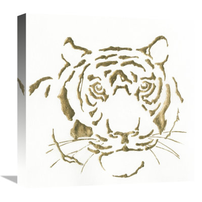 Gilded Tiger by Chris Paschke - Wrapped Canvas Print