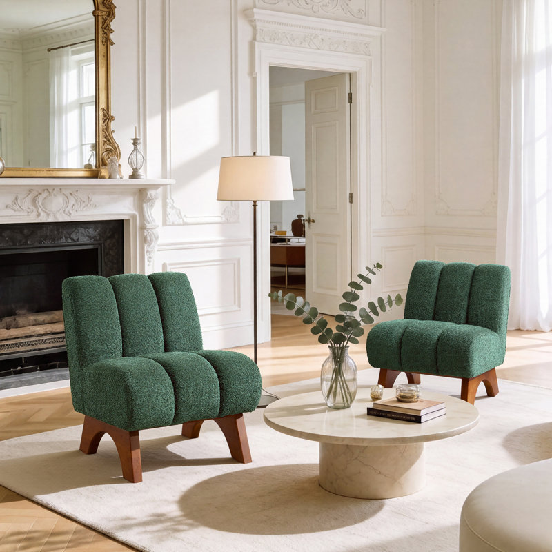 Brinlei Upholstered Accent Chair, Green