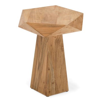 Marcques - Table de bout moderne en acacia Pentagon
