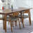 Nut-brown Rectangular Solid Wood Dining Table-1730151562