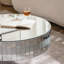 Table basse ronde en miroir pour le salon