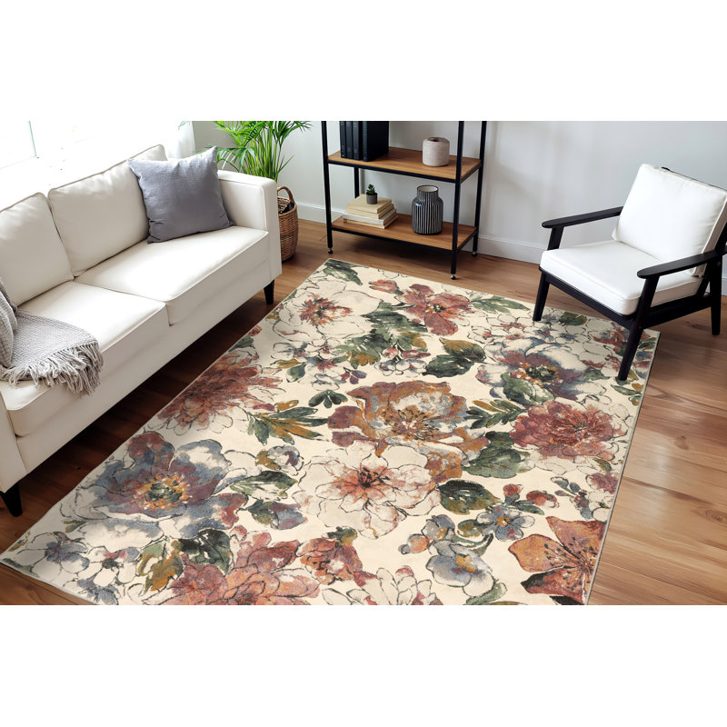 Tapis beige Trosclair, Rectangle 5 pi 3 po x 7 pi 7 po