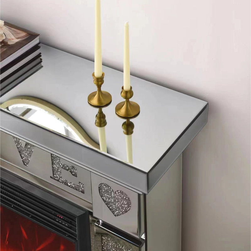 Exquisite Electric Heater, Decorative And Energy Efficient For Living Room + Glass Fireplace, Realistic Flame Effect Overheat Protection
