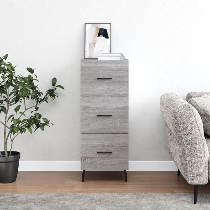 Muhtasim 3 - Drawer Rectangle Accent Chest, Grey Sonoma