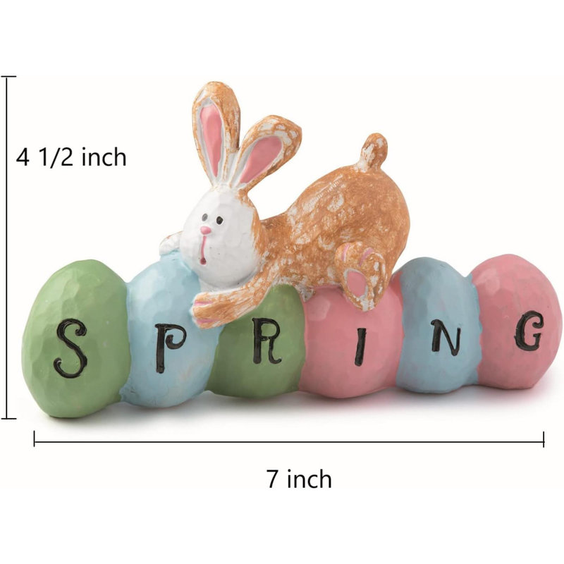 Décoration de Pâques Spring Lapin de table - peint à la main - décor de maison de campagne