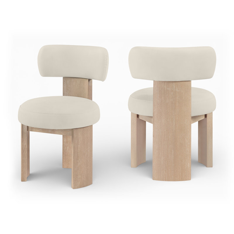 Chaise rembourrée en cuir végétalien Atelier Taupe, Naturel, Taupe Vegan Leather