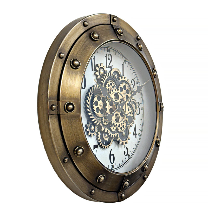 Steampunk Moving Gear Wall Clock