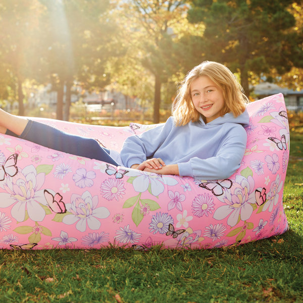 CozyHome Pink Animal Print Cotton Teen Lounger - Wayfair Canada