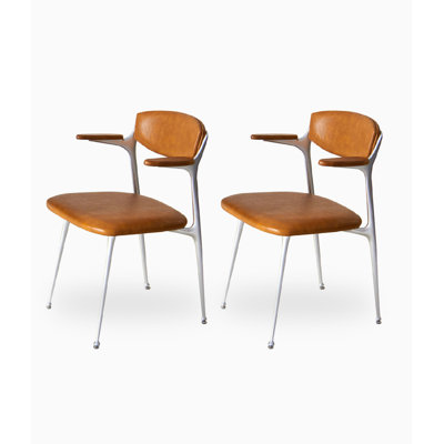 Chaise moderne en cuir d'alliage d'aluminium rétro