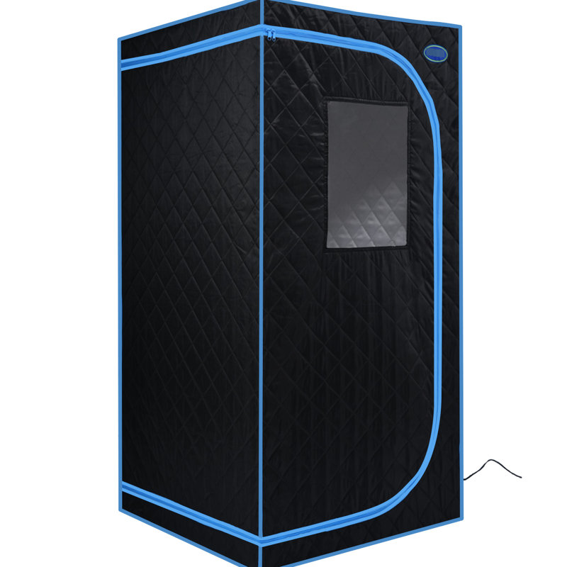 Black Portable Full Size Steam Tent - Personal Home Spa Enjoyment. Equipped With Generator, Remote Control, Foldable Chair. Easy Setup, Fast Heating. & Ul . Excellent Thermal Insulation, Waterproof