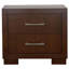 Table de chevet 2 tiroirs Polk Cappuccino