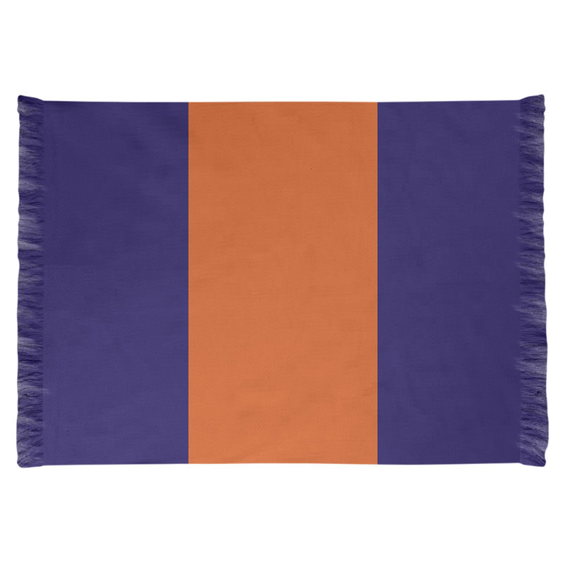 Tapis à rayures mauve/orange