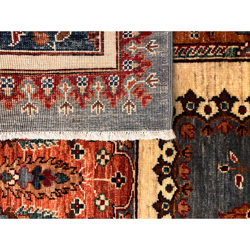 One-of-a-Kind Aleita Hand-Knotted New Age Wool Area Rug in Brown/Grey/Red