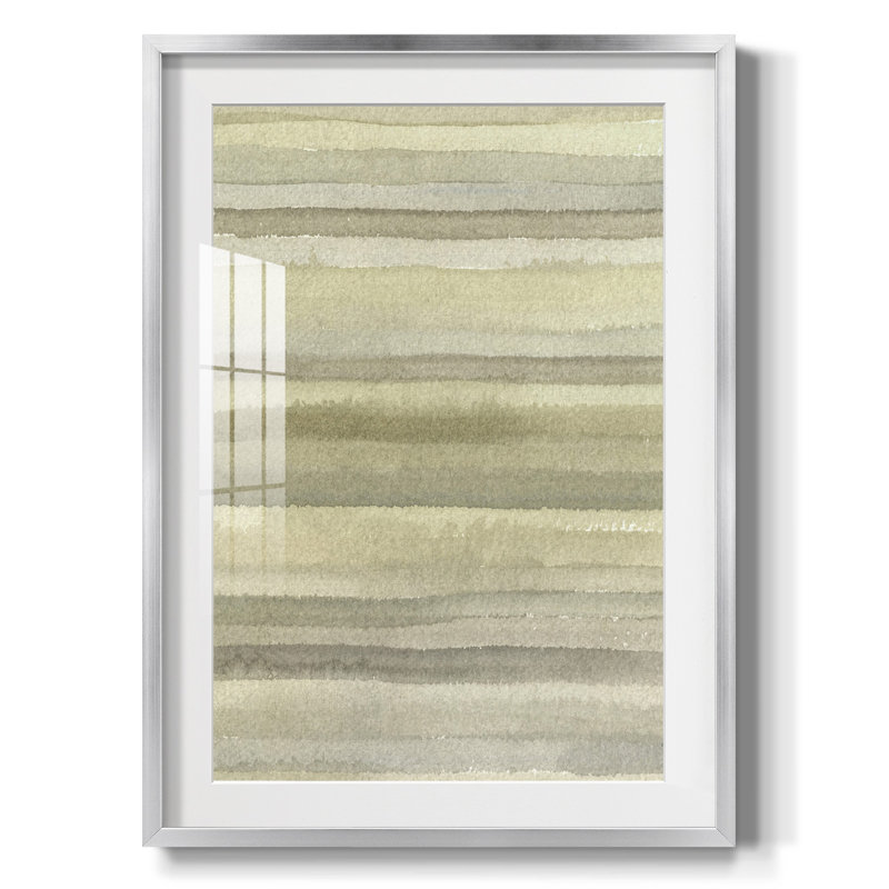 Lignes neutres I - impression encadrée, 25.5" H x 17.5" W, Silver