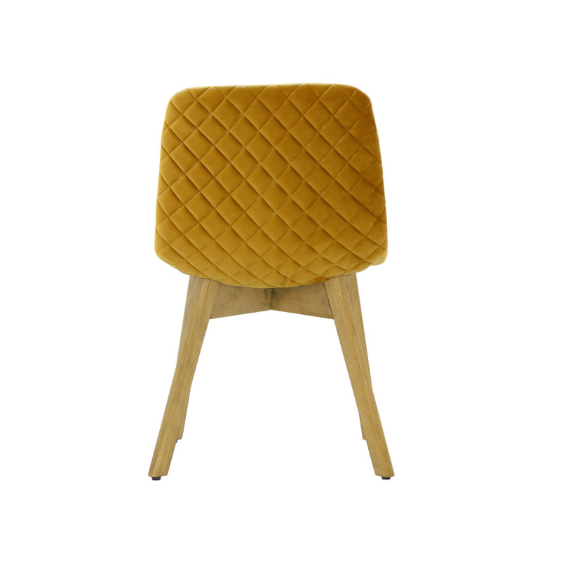 Jada 48cm H Velvet Upholstered Side Chair, Yellow
