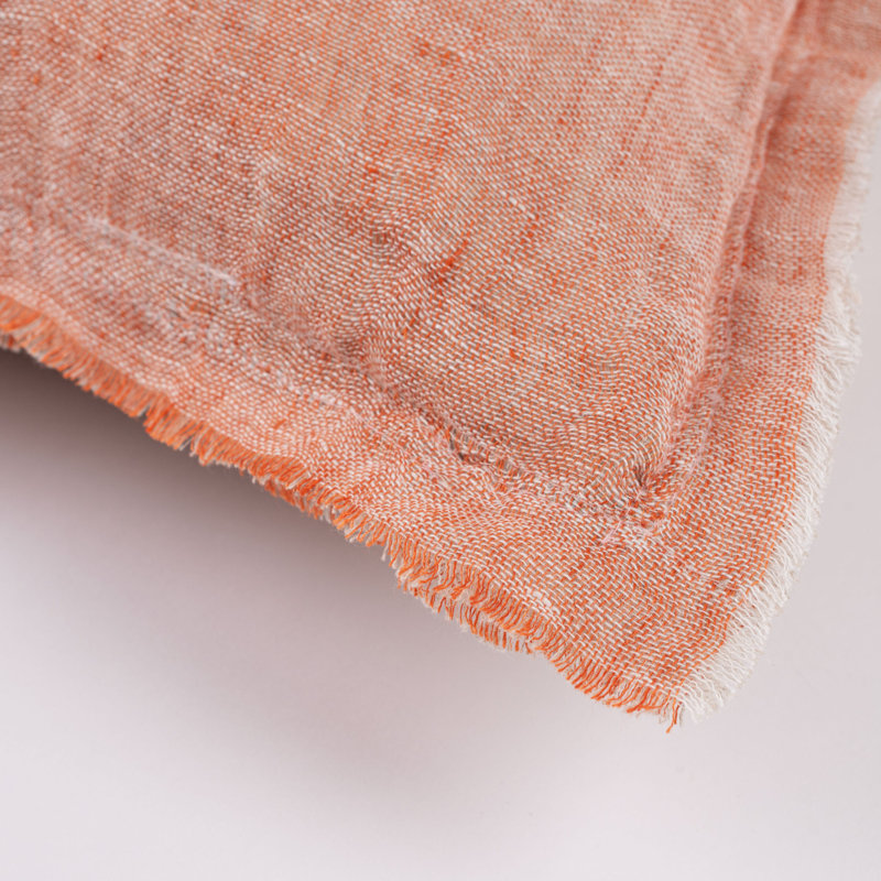 Brissia Tangerine, Linen Pillow - Euro, Tangerine