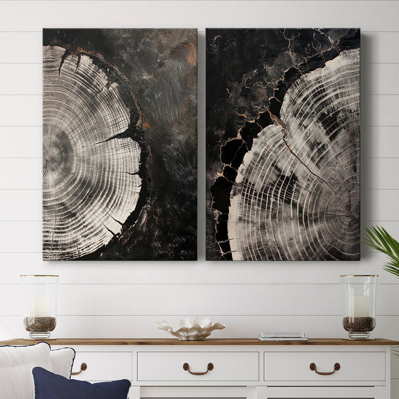 ABSTRACT Series CCXLIV - Toile tendue avec châssis de qualité supérieure - Prêt à être accroché, H 60 po x l 80 po