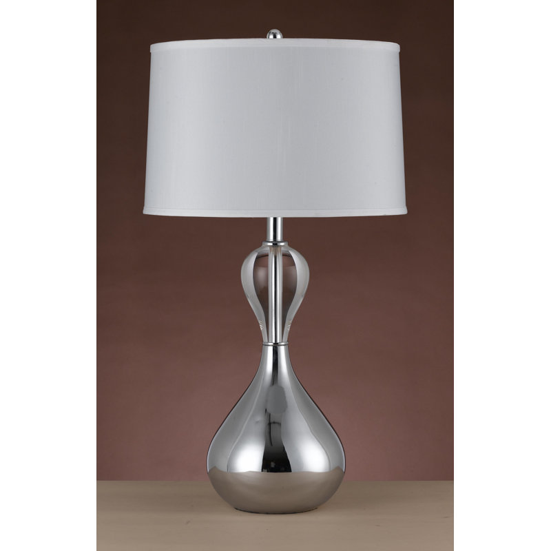 Ozark Crystal Metal Table Lamp 150W Chrome 29"H