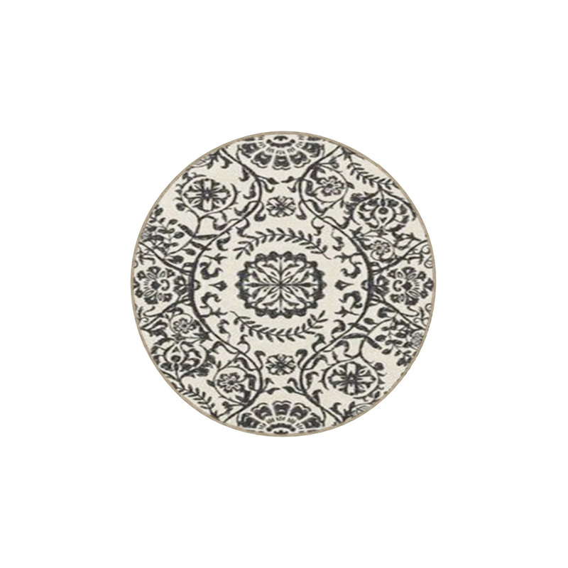 Base tissée lavable rayée à motif d'étoile et tapis décoratif, Rectangulaire 8 pi x 10 pi