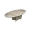 Antwaun Oval Metal Base Dining Table