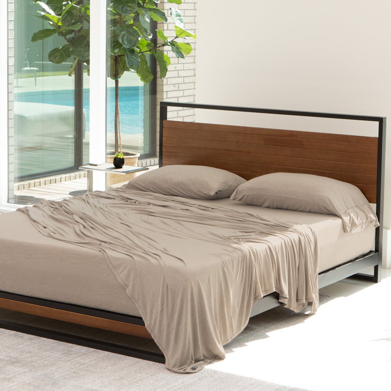 Ensemble de draps Bedgear - Laine chaude sans surchauffe, Très grand californien, Beige