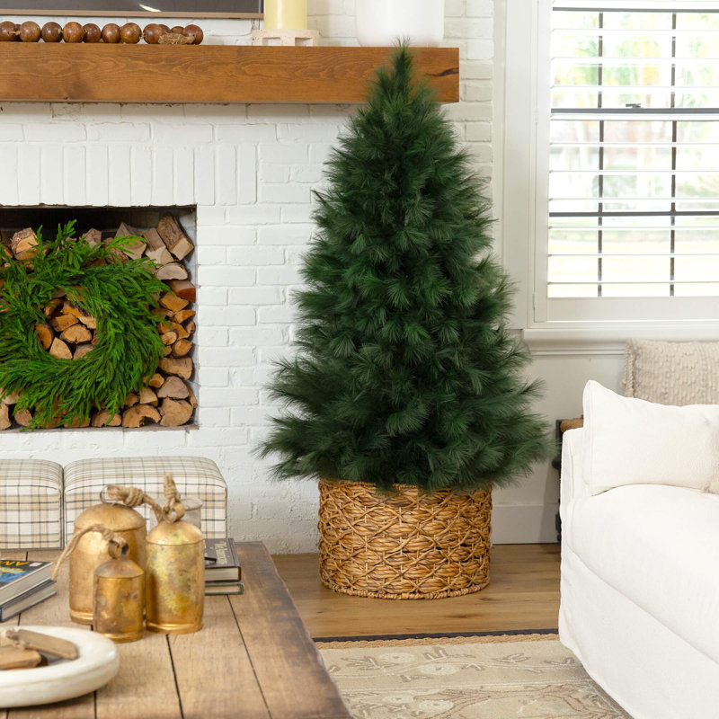 Arbre de Noël artificiel vert Pampas, H 6 po x l 40 po x P 24 po