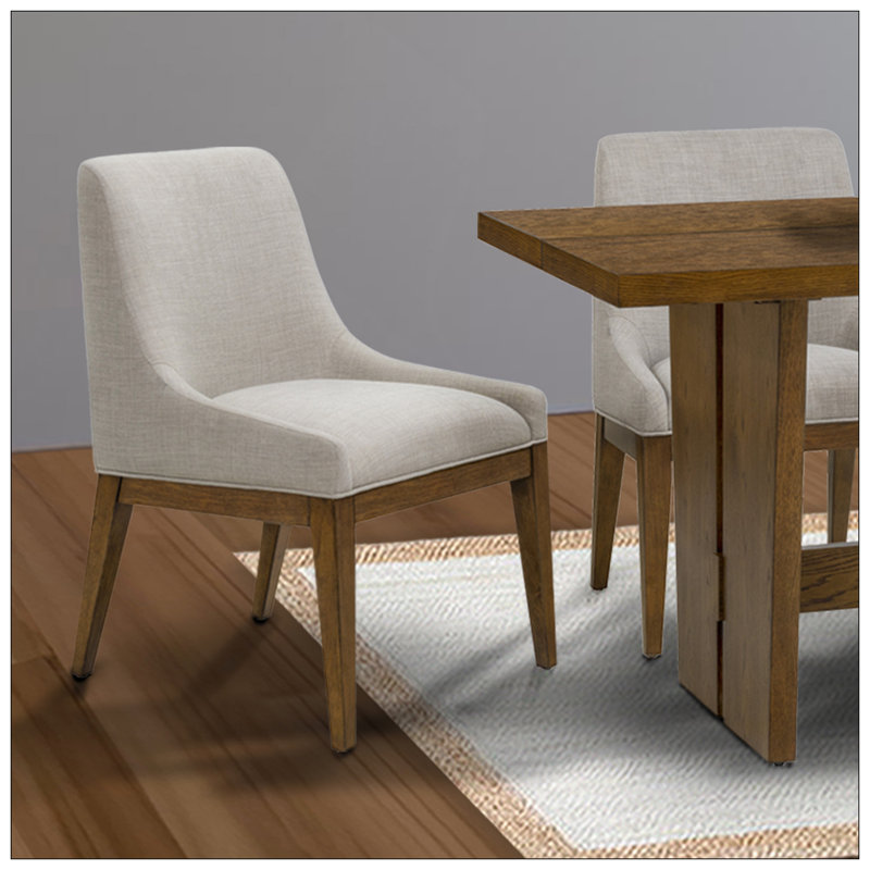 Ensemble de chaises de salle à manger rembourrées modernes en bois massif rustique, confortable et élégant pour toute salle à manger