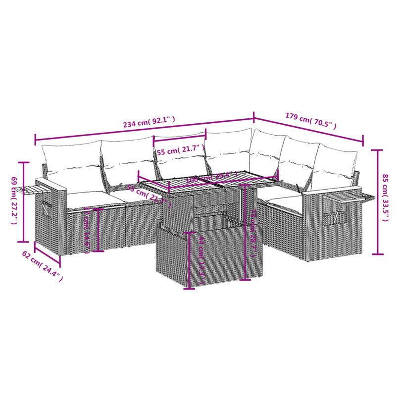 Vidaxl Garden Sofa Set