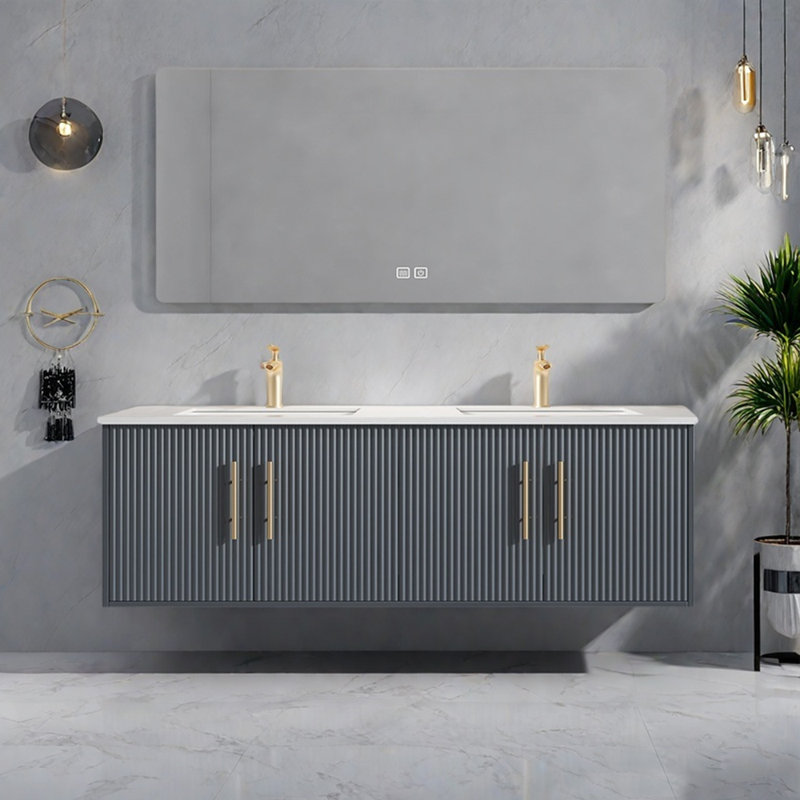 Modern minimalist bathroom cabinet