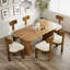 Ensemble de salle à manger rectangulaire à double piédestal avec chaise rembourrée-90773650-90773648