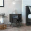 Table basse en velours, 1 tablette ouverte, 1 porte